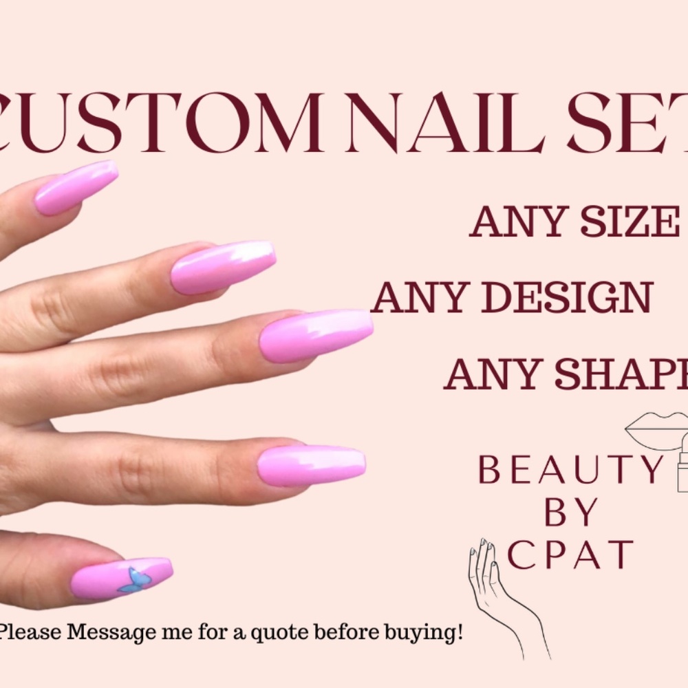 CUSTOM PRESS ON NAIL SET BEAUTYBYCPAT